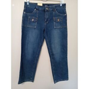 J And C Company Women Junior Ankle‎ Distressed Denim Jeans Size 11/12 (34x24)